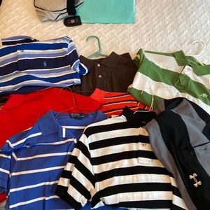 Under Armour, Ralph Lauren polo, Aeropostale shirts